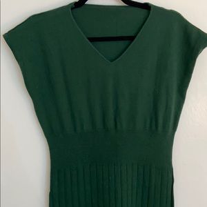Green sweater dress